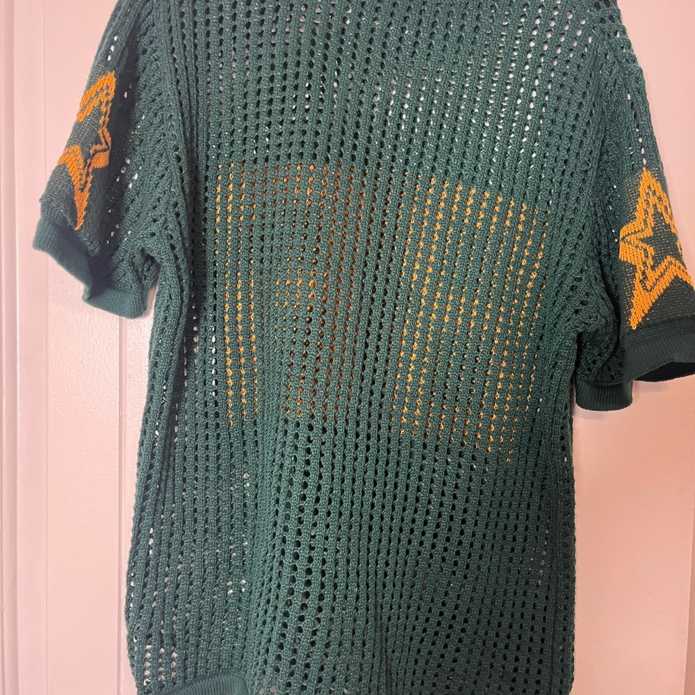 ROMWE Green Mesh Top - Picture 5 of 6